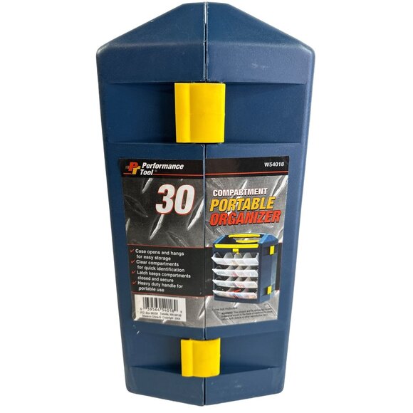 Performance Tool 30 Compartment Clear Portable Organizer With Handle - Picture 2 of 7